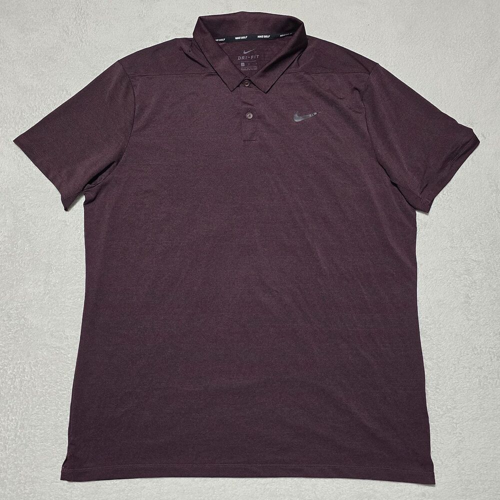 Nike Dri-FIT Golf Polo Shirt Men's Size Large Short-Sleeve Burgundy 932203-652